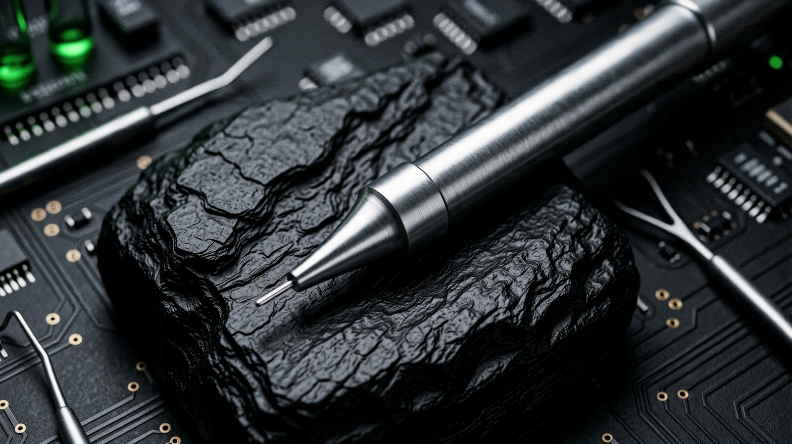 Präzisionsinstrument auf Obsidian